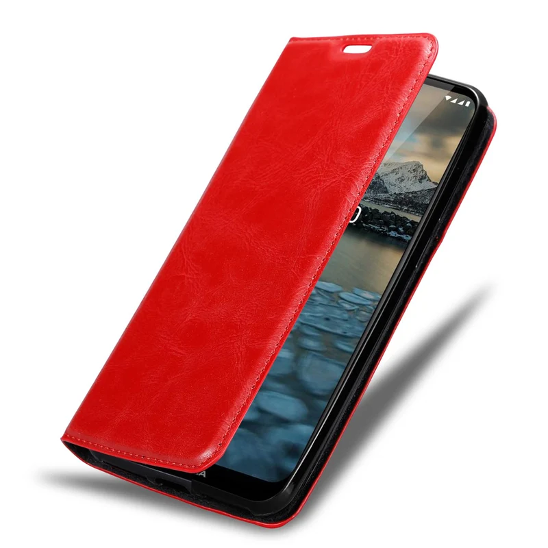 Cadorabo Hülle kompatibel mit Nokia 2,4 Schutzhülle mit Magnetverschluss, Standfunktion und Kartenfach