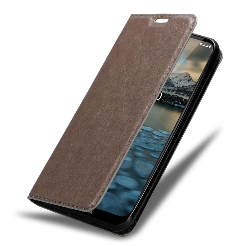 Cadorabo Hülle kompatibel mit Nokia 2,4 Schutzhülle mit Magnetverschluss, Standfunktion und Kartenfach