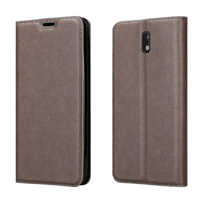 Cadorabo Hülle kompatibel mit Nokia 1,3 Schutzhülle mit Magnetverschluss, Standfunktion und Kartenfach