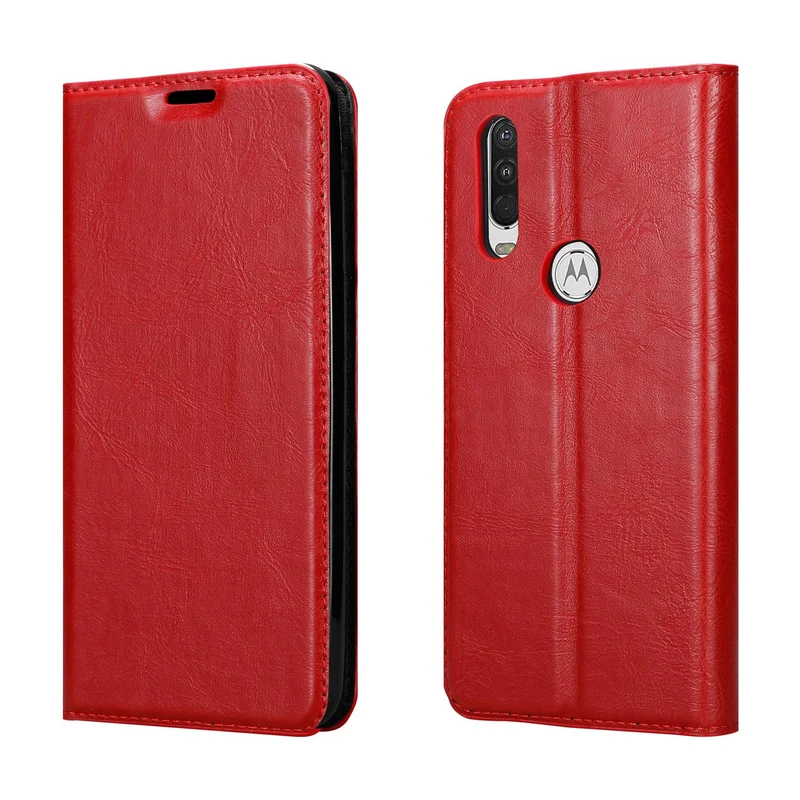 Cadorabo Hülle kompatibel mit Motorola ONE ACTION Schutzhülle mit Magnetverschluss, Standfunktion und Kartenfach
