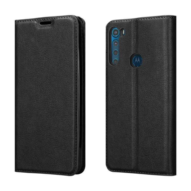 Cadorabo Hülle kompatibel mit Motorola ONE FUSION+ Schutzhülle mit Magnetverschluss, Standfunktion und Kartenfach