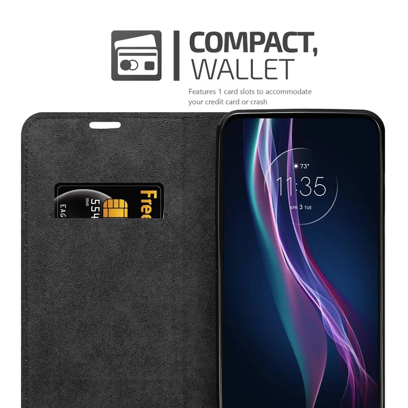 Cadorabo Hülle kompatibel mit Motorola ONE FUSION+ Schutzhülle mit Magnetverschluss, Standfunktion und Kartenfach