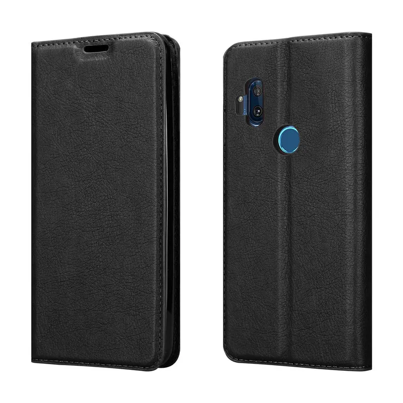 Cadorabo Hülle kompatibel mit Motorola ONE HYPER Schutzhülle mit Magnetverschluss, Standfunktion und Kartenfach
