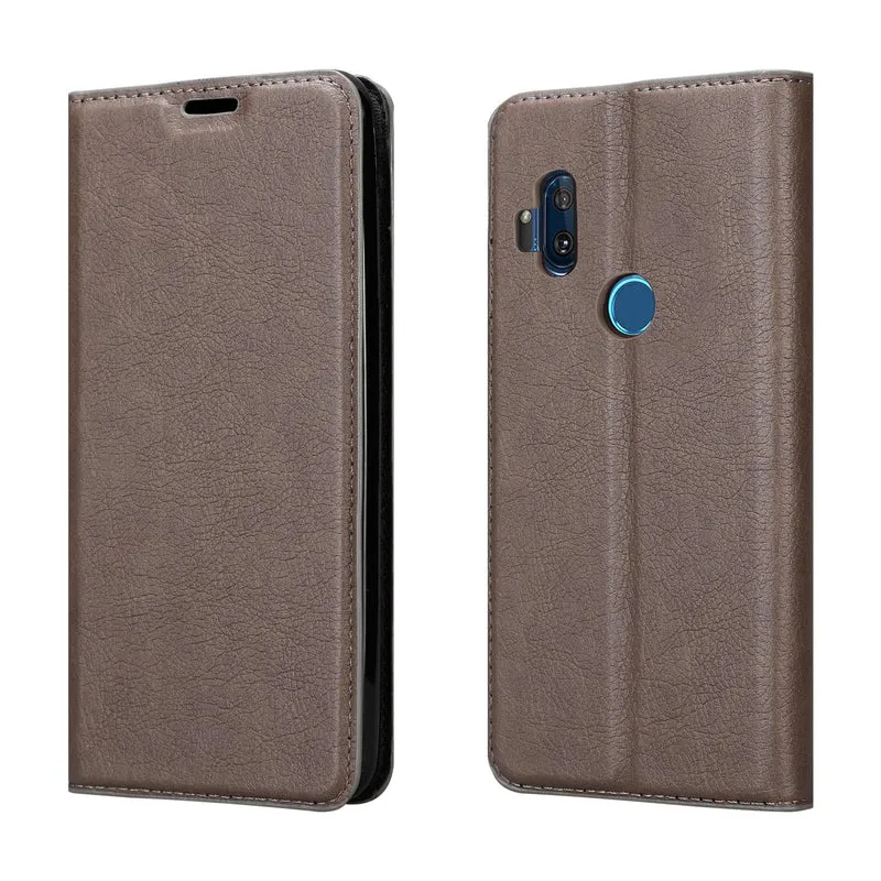 Cadorabo Hülle kompatibel mit Motorola ONE HYPER Schutzhülle mit Magnetverschluss, Standfunktion und Kartenfach