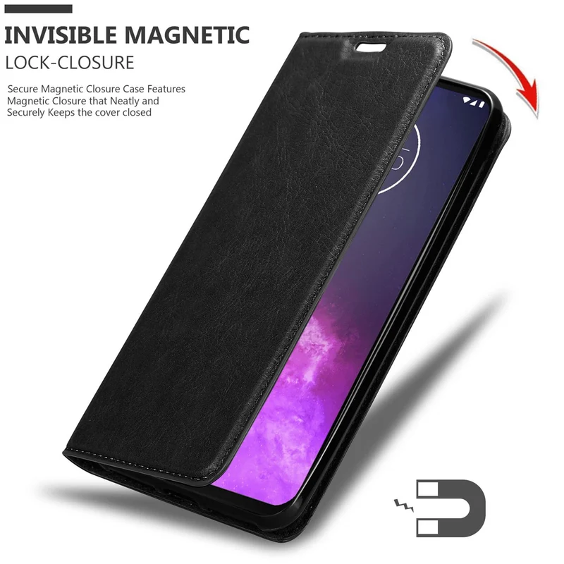 Cadorabo Hülle kompatibel mit Motorola ONE PRO / ONE ZOOM Schutzhülle mit Magnetverschluss, Standfunktion und Kartenfach