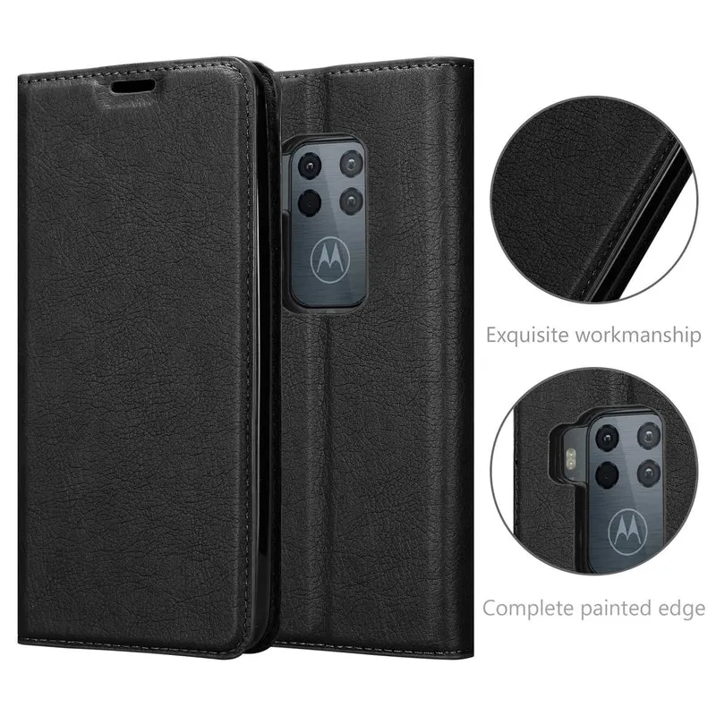 Cadorabo Hülle kompatibel mit Motorola ONE PRO / ONE ZOOM Schutzhülle mit Magnetverschluss, Standfunktion und Kartenfach