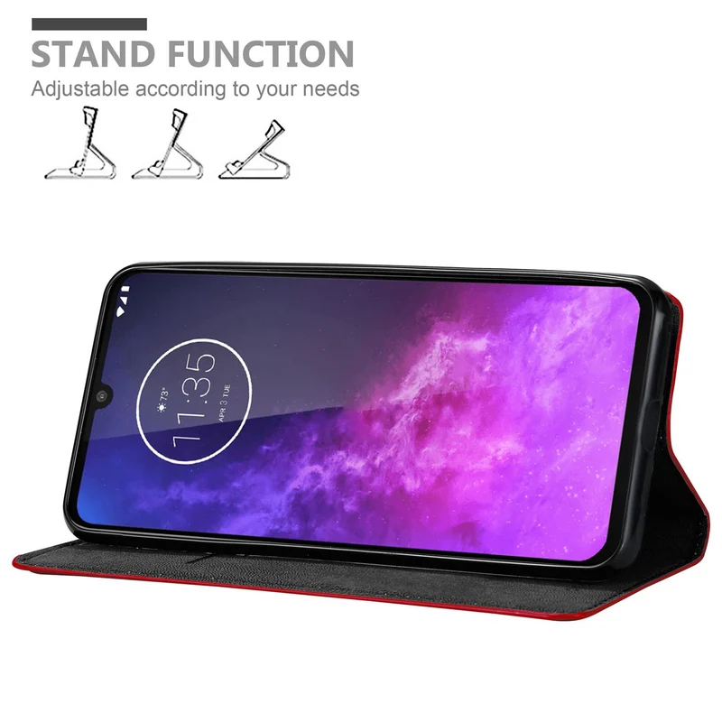 Cadorabo Hülle kompatibel mit Motorola ONE PRO / ONE ZOOM Schutzhülle mit Magnetverschluss, Standfunktion und Kartenfach