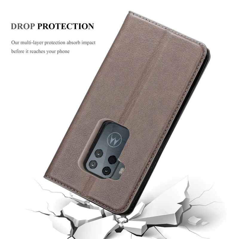 Cadorabo Hülle kompatibel mit Motorola ONE PRO / ONE ZOOM Schutzhülle mit Magnetverschluss, Standfunktion und Kartenfach
