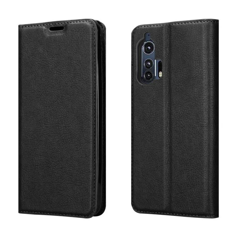 Cadorabo Hülle kompatibel mit Motorola EDGE+ Schutzhülle mit Magnetverschluss, Standfunktion und Kartenfach