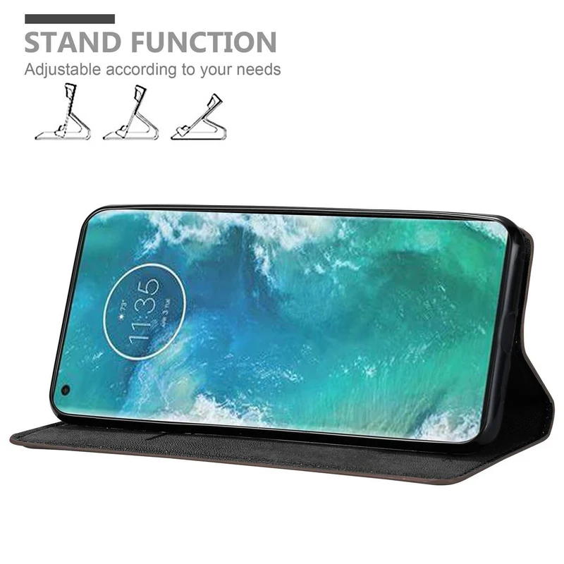 Cadorabo Hülle kompatibel mit Motorola EDGE+ Schutzhülle mit Magnetverschluss, Standfunktion und Kartenfach