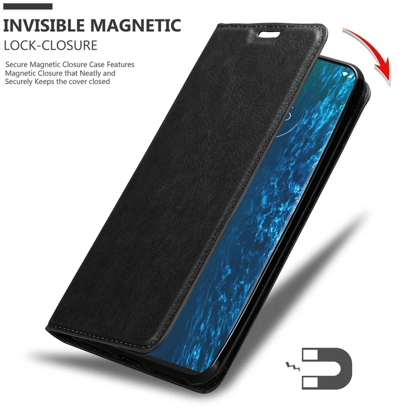 Cadorabo Hülle kompatibel mit Motorola EDGE Schutzhülle mit Magnetverschluss, Standfunktion und Kartenfach