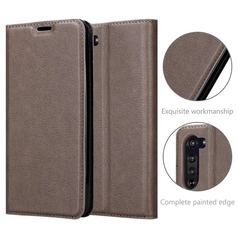 Cadorabo Hülle kompatibel mit Motorola EDGE Schutzhülle mit Magnetverschluss, Standfunktion und Kartenfach