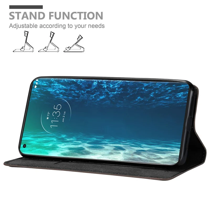 Cadorabo Hülle kompatibel mit Motorola EDGE Schutzhülle mit Magnetverschluss, Standfunktion und Kartenfach