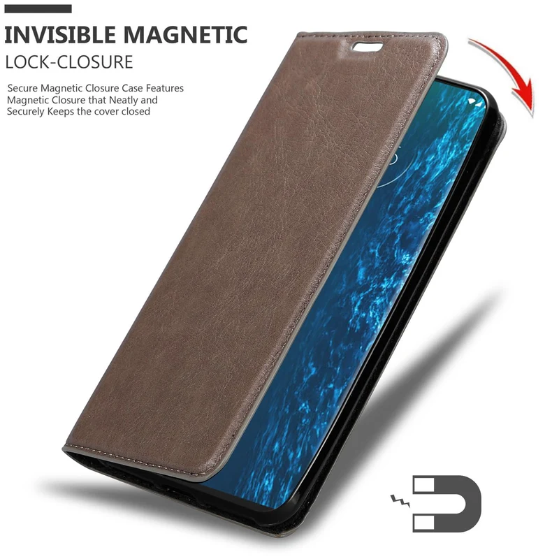 Cadorabo Hülle kompatibel mit Motorola EDGE Schutzhülle mit Magnetverschluss, Standfunktion und Kartenfach
