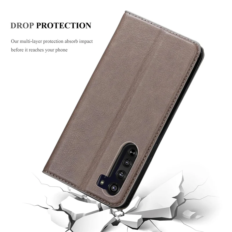 Cadorabo Hülle kompatibel mit Motorola EDGE Schutzhülle mit Magnetverschluss, Standfunktion und Kartenfach