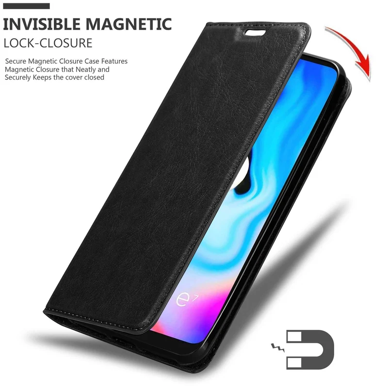 Cadorabo Hülle kompatibel mit Motorola MOTO E7 PLUS Schutzhülle mit Magnetverschluss, Standfunktion und Kartenfach