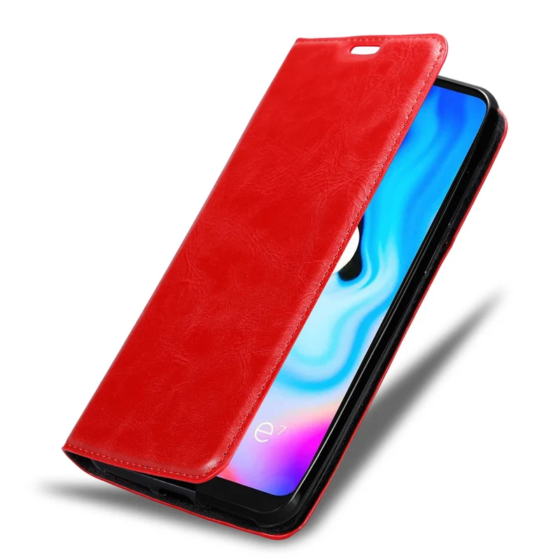 Cadorabo Hülle kompatibel mit Motorola MOTO E7 PLUS Schutzhülle mit Magnetverschluss, Standfunktion und Kartenfach