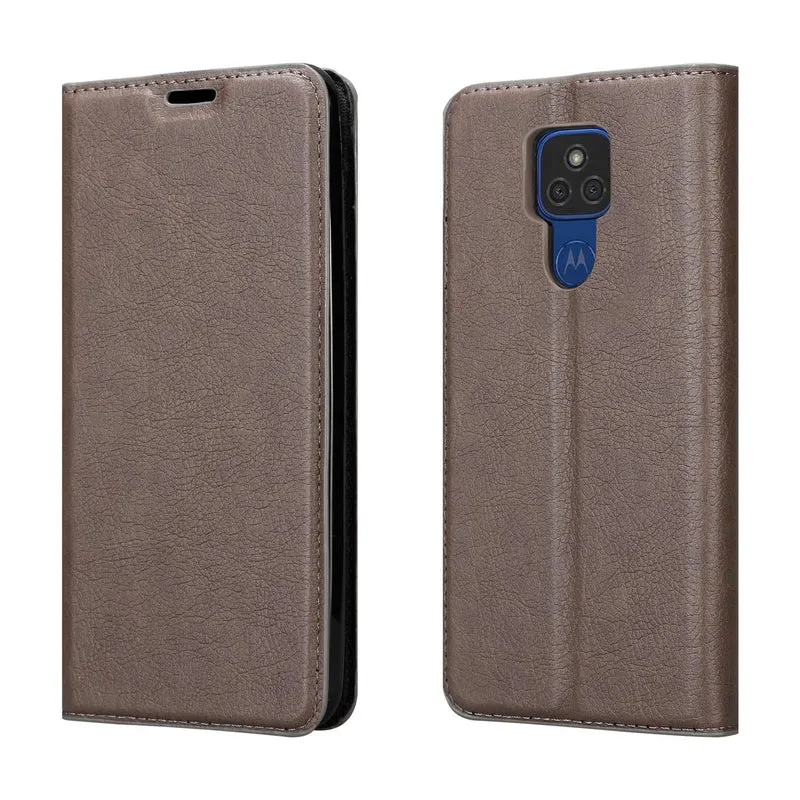 Cadorabo Hülle kompatibel mit Motorola MOTO E7 PLUS Schutzhülle mit Magnetverschluss, Standfunktion und Kartenfach