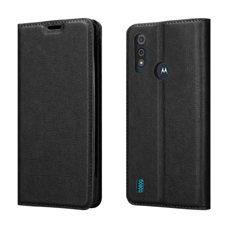 Cadorabo Hülle kompatibel mit Motorola MOTO E6s 2020 Schutzhülle mit Magnetverschluss, Standfunktion und Kartenfach