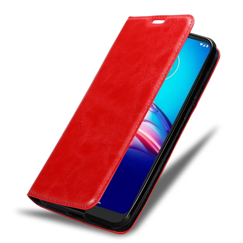 Cadorabo Hülle kompatibel mit Motorola MOTO E6s 2020 Schutzhülle mit Magnetverschluss, Standfunktion und Kartenfach