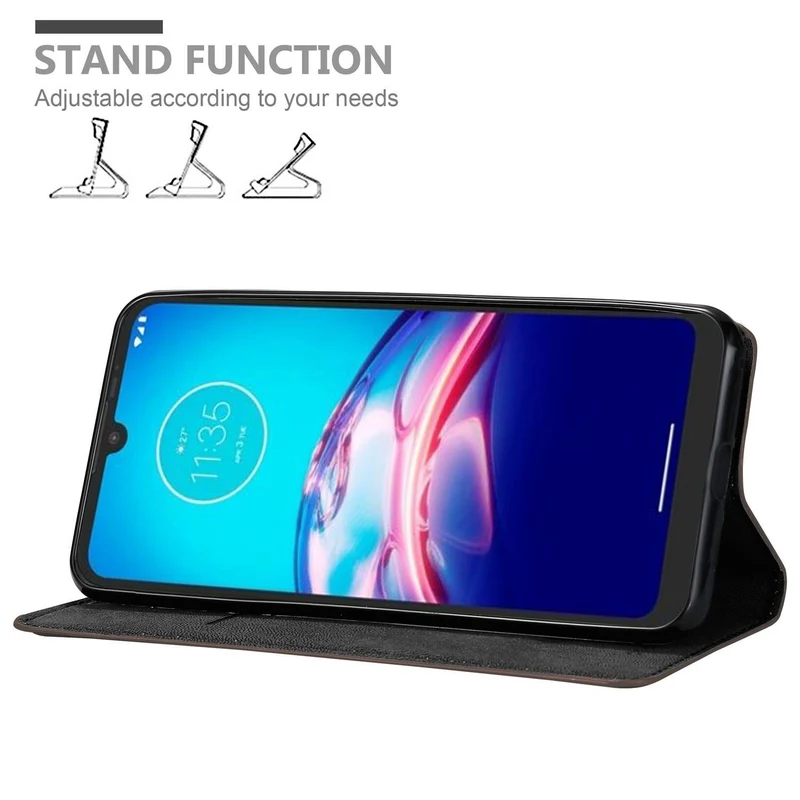 Cadorabo Hülle kompatibel mit Motorola MOTO E6s 2020 Schutzhülle mit Magnetverschluss, Standfunktion und Kartenfach