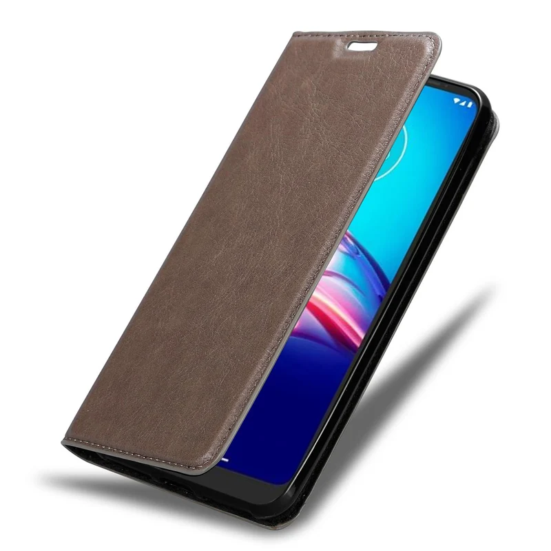 Cadorabo Hülle kompatibel mit Motorola MOTO E6s 2020 Schutzhülle mit Magnetverschluss, Standfunktion und Kartenfach