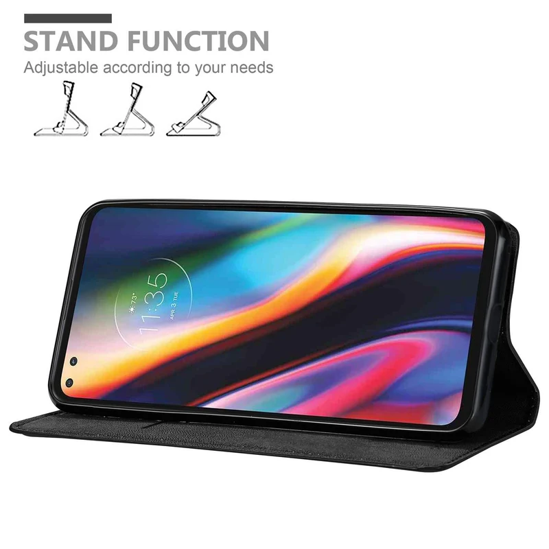 Cadorabo Hülle kompatibel mit Motorola MOTO G 5G PLUS Schutzhülle mit Magnetverschluss, Standfunktion und Kartenfach