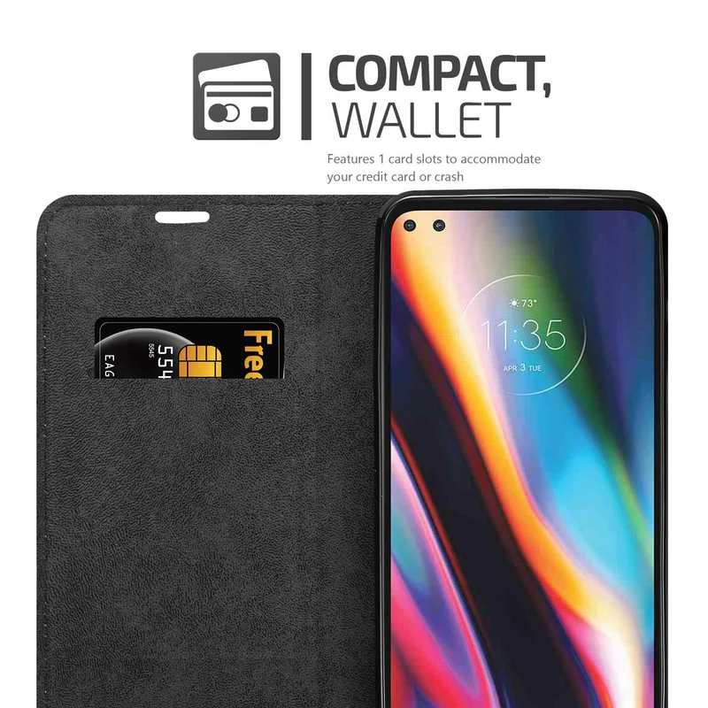 Cadorabo Hülle kompatibel mit Motorola MOTO G 5G PLUS Schutzhülle mit Magnetverschluss, Standfunktion und Kartenfach