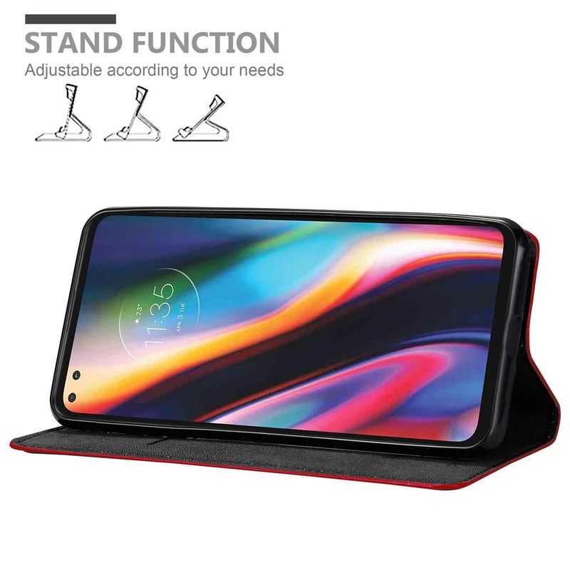 Cadorabo Hülle kompatibel mit Motorola MOTO G 5G PLUS Schutzhülle mit Magnetverschluss, Standfunktion und Kartenfach