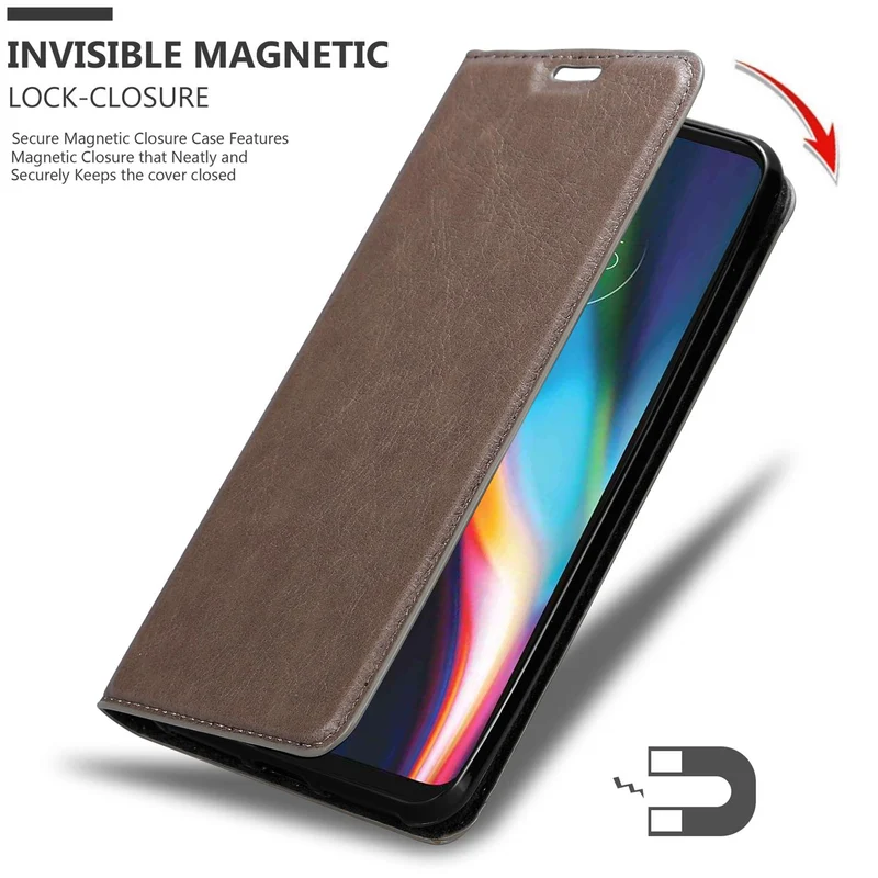 Cadorabo Hülle kompatibel mit Motorola MOTO G 5G PLUS Schutzhülle mit Magnetverschluss, Standfunktion und Kartenfach