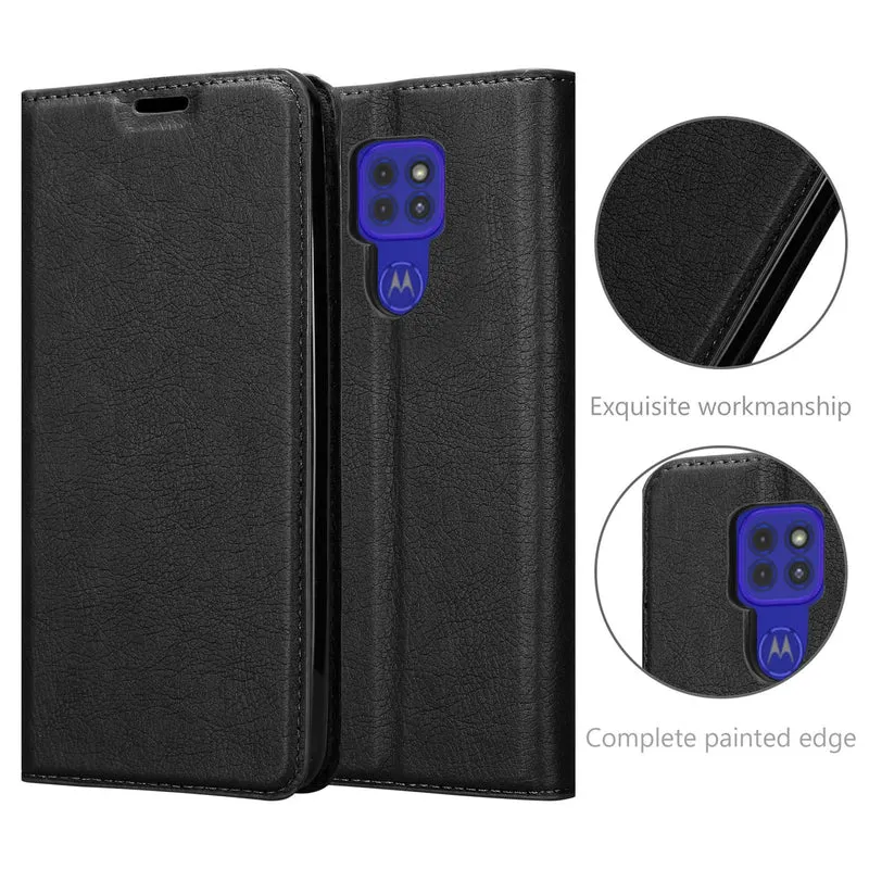 Cadorabo Hülle kompatibel mit Motorola MOTO G9 PLAY Schutzhülle mit Magnetverschluss, Standfunktion und Kartenfach