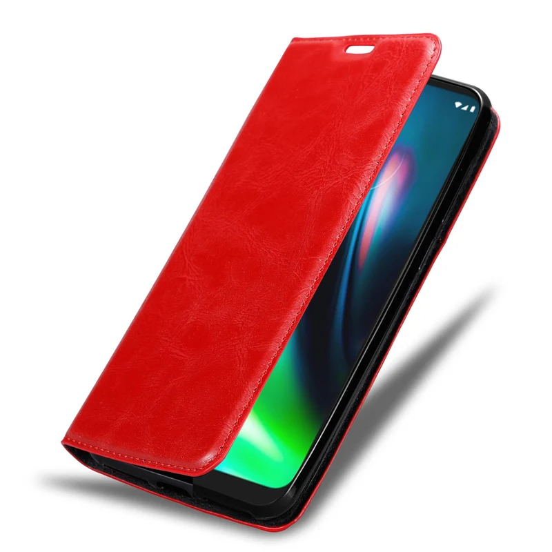 Cadorabo Hülle kompatibel mit Motorola MOTO G9 PLAY Schutzhülle mit Magnetverschluss, Standfunktion und Kartenfach