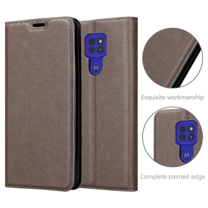 Cadorabo Hülle kompatibel mit Motorola MOTO G9 PLAY Schutzhülle mit Magnetverschluss, Standfunktion und Kartenfach