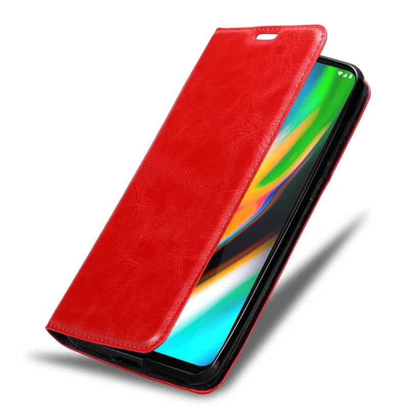 Cadorabo Hülle kompatibel mit Motorola MOTO G9 PLUS Schutzhülle mit Magnetverschluss, Standfunktion und Kartenfach