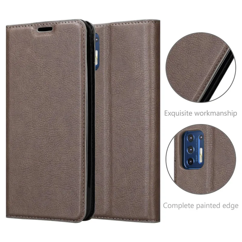 Cadorabo Hülle kompatibel mit Motorola MOTO G9 PLUS Schutzhülle mit Magnetverschluss, Standfunktion und Kartenfach