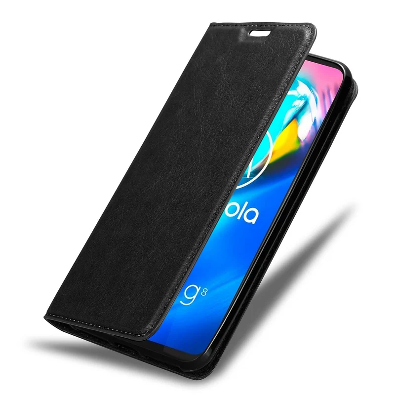 Cadorabo Hülle kompatibel mit Motorola MOTO G8 POWER LITE Schutzhülle mit Magnetverschluss, Standfunktion und Kartenfach