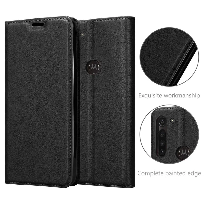 Cadorabo Hülle kompatibel mit Motorola MOTO G8 POWER LITE Schutzhülle mit Magnetverschluss, Standfunktion und Kartenfach