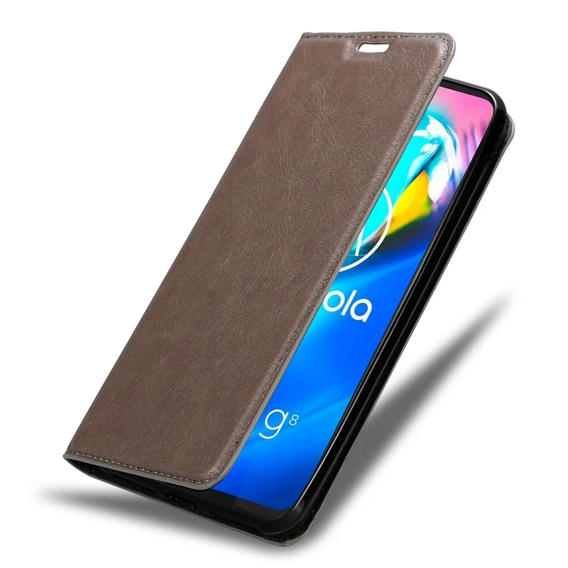 Cadorabo Hülle kompatibel mit Motorola MOTO G8 POWER LITE Schutzhülle mit Magnetverschluss, Standfunktion und Kartenfach