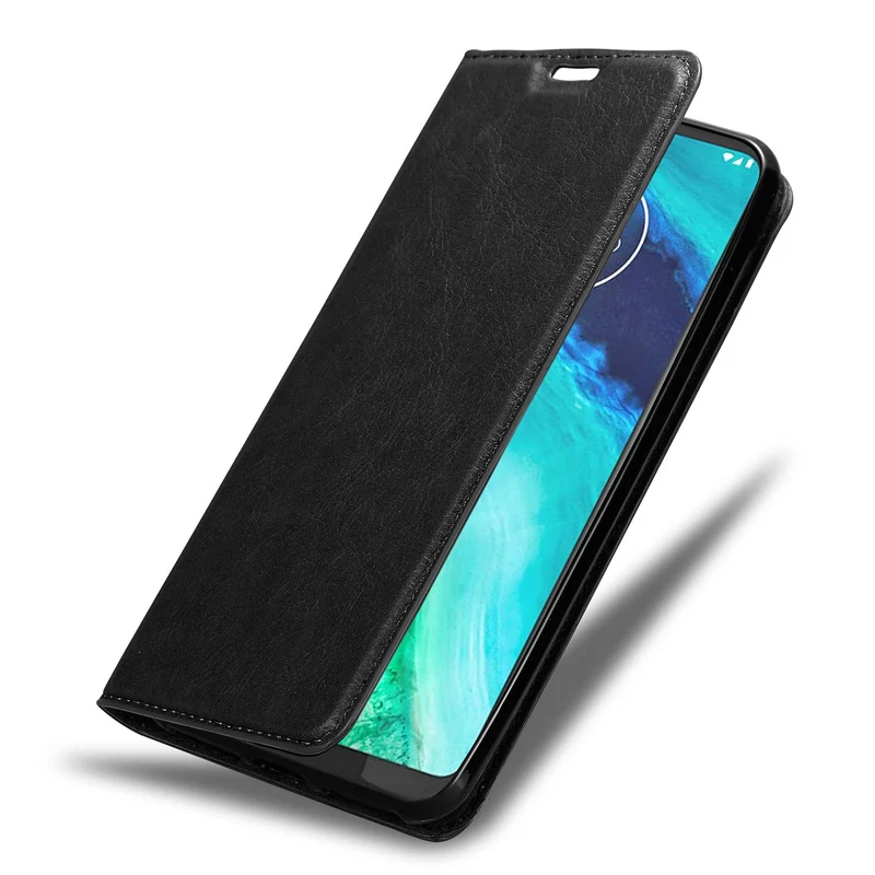 Cadorabo Hülle kompatibel mit Motorola MOTO G8 Schutzhülle mit Magnetverschluss, Standfunktion und Kartenfach
