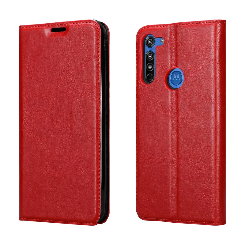 Cadorabo Hülle kompatibel mit Motorola MOTO G8 Schutzhülle mit Magnetverschluss, Standfunktion und Kartenfach