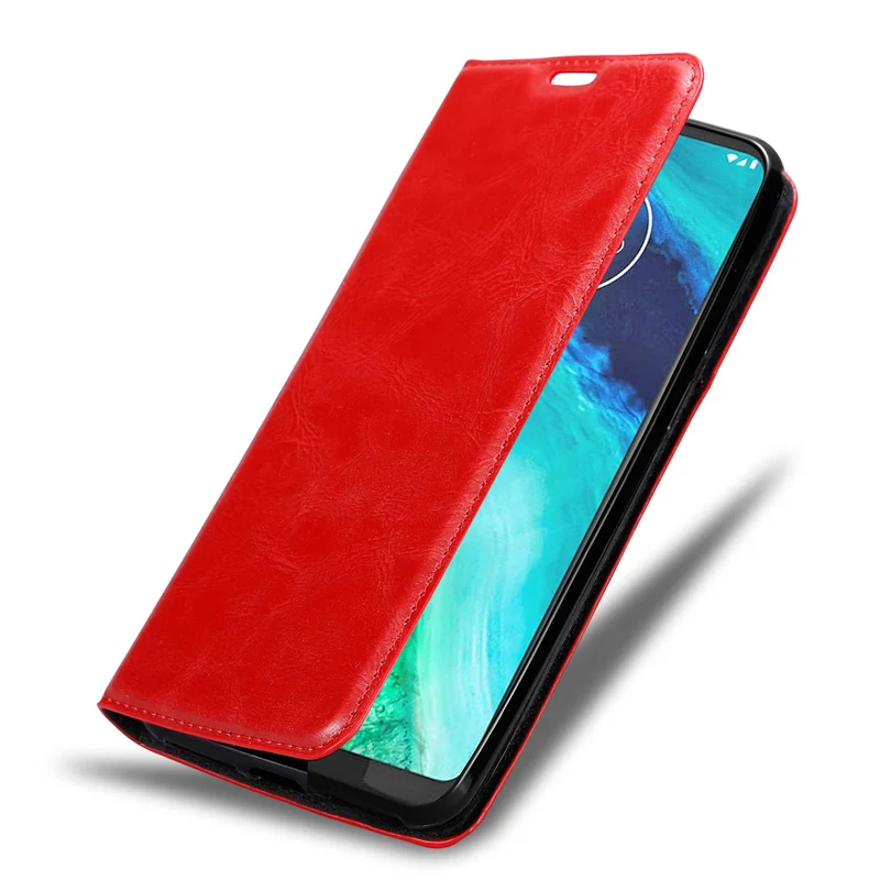 Cadorabo Hülle kompatibel mit Motorola MOTO G8 Schutzhülle mit Magnetverschluss, Standfunktion und Kartenfach