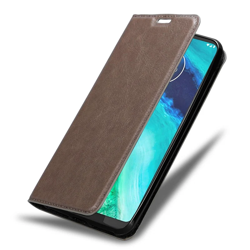 Cadorabo Hülle kompatibel mit Motorola MOTO G8 Schutzhülle mit Magnetverschluss, Standfunktion und Kartenfach