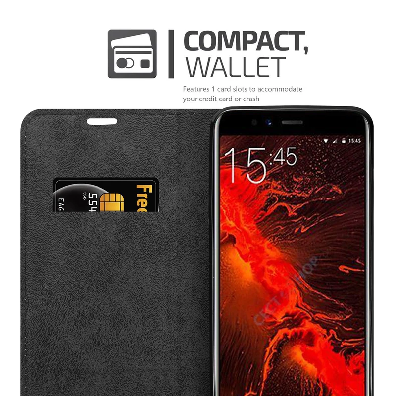 Cadorabo Hülle kompatibel mit Lenovo S5 Schutzhülle mit Magnetverschluss, Standfunktion und Kartenfach