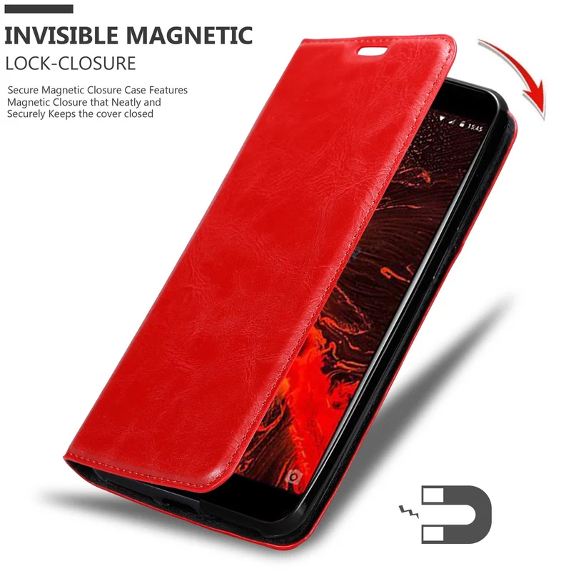 Cadorabo Hülle kompatibel mit Lenovo S5 Schutzhülle mit Magnetverschluss, Standfunktion und Kartenfach