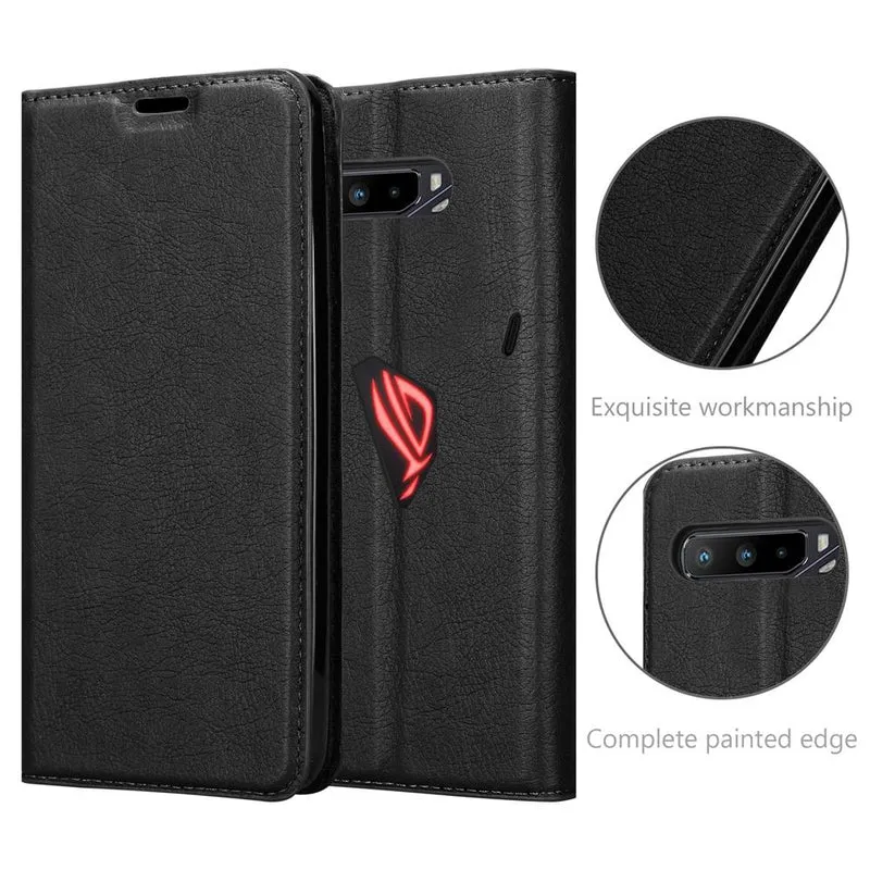 Cadorabo Hülle kompatibel mit Asus ROG Phone 3 Schutzhülle mit Magnetverschluss, Standfunktion und Kartenfach