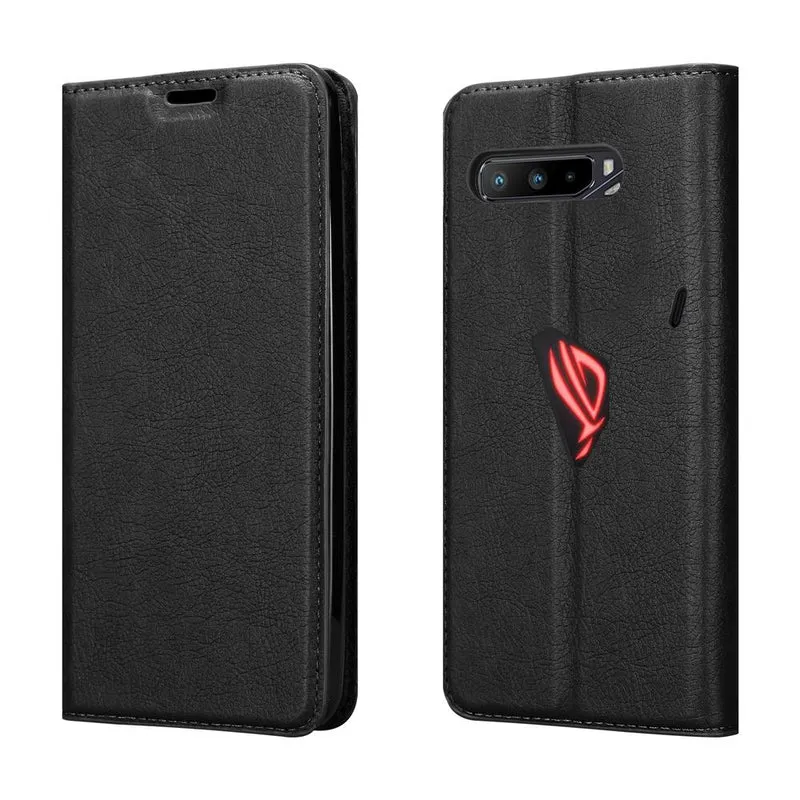 Cadorabo Hülle kompatibel mit Asus ROG Phone 3 Schutzhülle mit Magnetverschluss, Standfunktion und Kartenfach