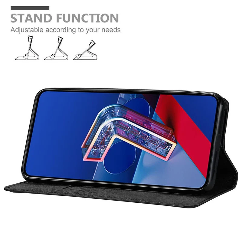 Cadorabo Hülle kompatibel mit Asus ZenFone 7 PRO Schutzhülle mit Magnetverschluss, Standfunktion und Kartenfach