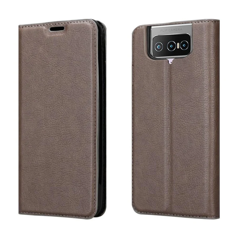 Cadorabo Hülle kompatibel mit Asus ZenFone 7 PRO Schutzhülle mit Magnetverschluss, Standfunktion und Kartenfach