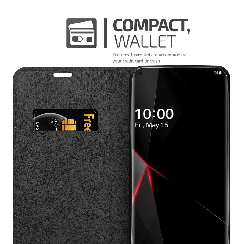 Cadorabo Hülle kompatibel mit LG Velvet Schutzhülle mit Magnetverschluss, Standfunktion und Kartenfach