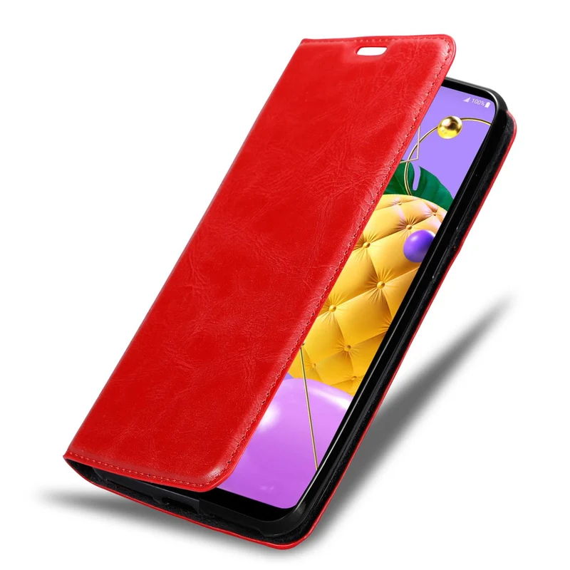Cadorabo Hülle kompatibel mit LG K52 / K62 / Q52 Schutzhülle mit Magnetverschluss, Standfunktion und Kartenfach